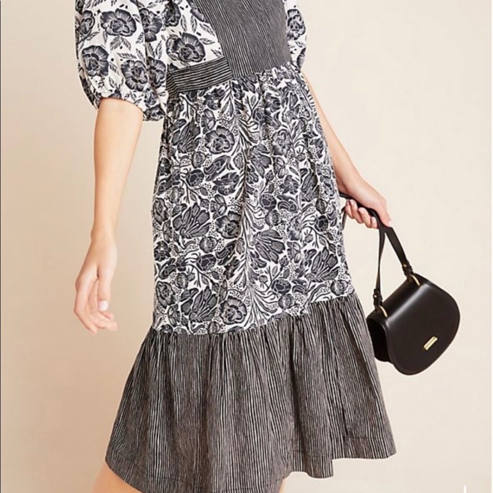 NWT Anthropologie Adrienne Flounced Midi Dress - Picture 7 of 7